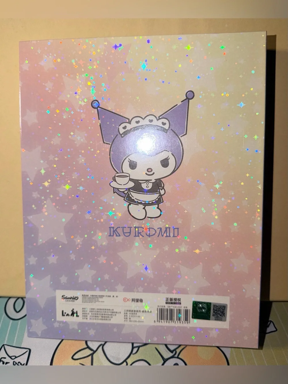 💜Sanrio Kuromi Holographic Tea Time Trading Cards Binder/Notebook